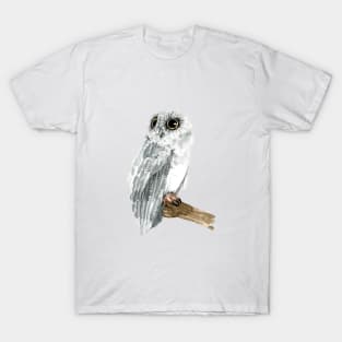 Watercolor Grey Owl T-Shirt